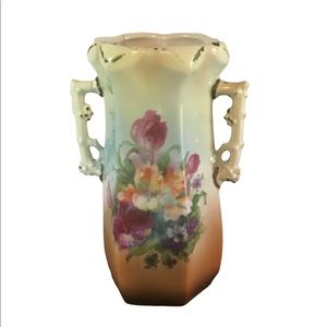 Vtg  CZECH PORCELAIN POTTERY VASE
